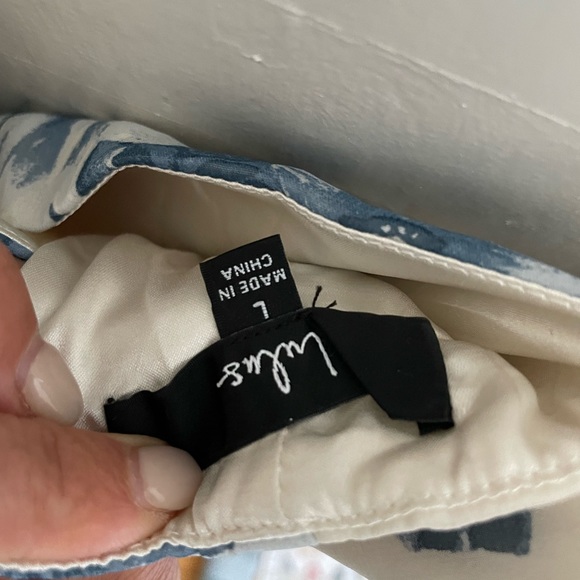 Lulus Elegantly Inclined Cream and Blue Floral Print Wrap Maxi Dress - Picture 3 of 4